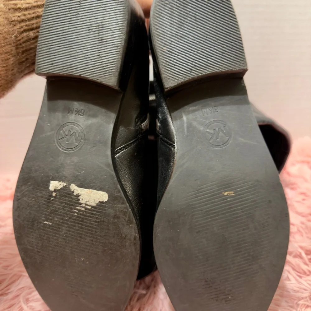 MICHAEL KORS $199 Bromley‎ Over-the-Knee Black Leather Party Office Boots6.5 EUC